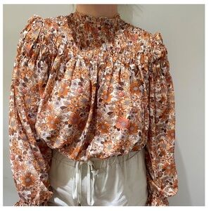 Nasty Gal floral 70s inspired crop top